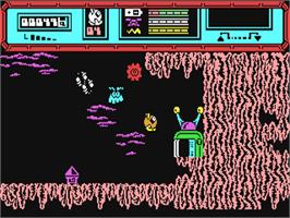 In game image of Starquake on the Commodore 64.