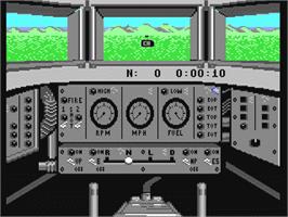 In game image of Steel Thunder on the Commodore 64.