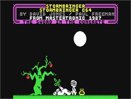 In game image of Stormbringer on the Commodore 64.