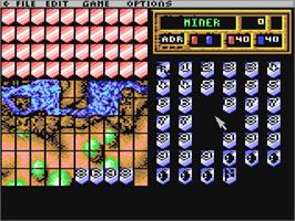 In game image of Stratego on the Commodore 64.
