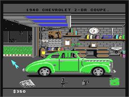 In game image of Street Rod on the Commodore 64.