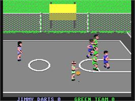 In game image of Street Sports Basketball on the Commodore 64.