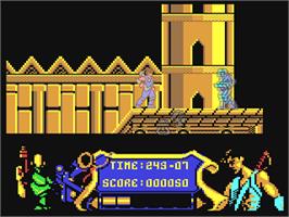 In game image of Strider on the Commodore 64.