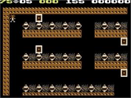 In game image of Super Boulder Dash on the Commodore 64.