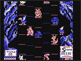 In game image of Super Bunny on the Commodore 64.