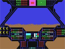In game image of Super Huey II on the Commodore 64.