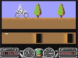 In game image of Super Scramble Simulator on the Commodore 64.