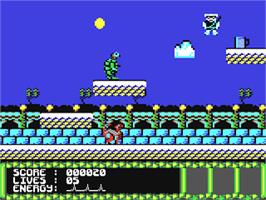 In game image of Tai-Chi Tortoise on the Commodore 64.