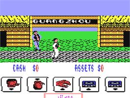 In game image of Tai-Pan on the Commodore 64.