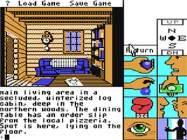 In game image of Tass Times in Tonetown on the Commodore 64.