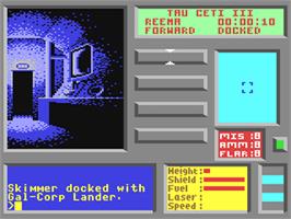 In game image of Tau Ceti on the Commodore 64.