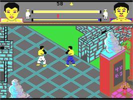 In game image of Thai Boxing on the Commodore 64.