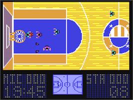 In game image of The Basket Manager on the Commodore 64.