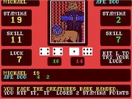In game image of The Citadel of Chaos on the Commodore 64.