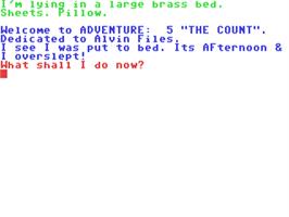 In game image of The Count on the Commodore 64.