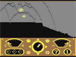 In game image of The Eidolon on the Commodore 64.