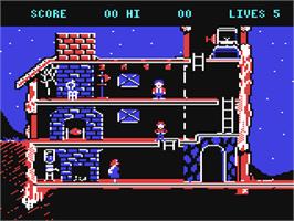 In game image of The Goonies on the Commodore 64.