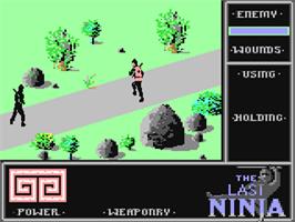 In game image of The Last Ninja on the Commodore 64.