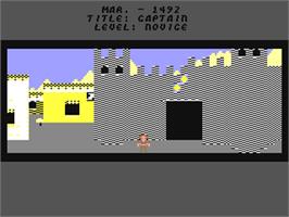 In game image of The Seven Cities of Gold on the Commodore 64.