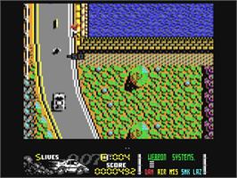 In game image of The Spy Who Loved Me on the Commodore 64.
