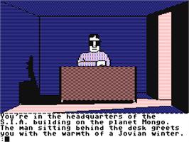 In game image of The Tracer Sanction on the Commodore 64.