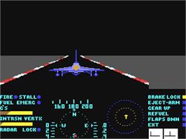 In game image of Thud Ridge: American Aces in 'Nam on the Commodore 64.