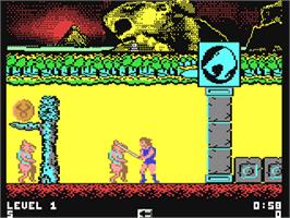 In game image of Thundercats on the Commodore 64.