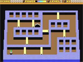 In game image of Tilt on the Commodore 64.