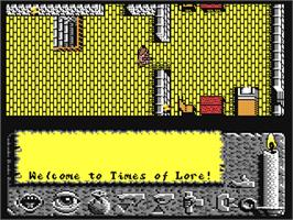 In game image of Times of Lore on the Commodore 64.