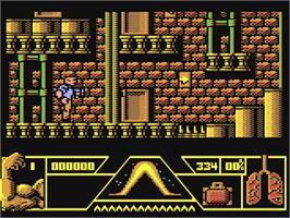 In game image of Total Recall on the Commodore 64.