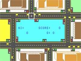 In game image of Traffic on the Commodore 64.