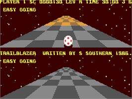 In game image of Trailblazer on the Commodore 64.