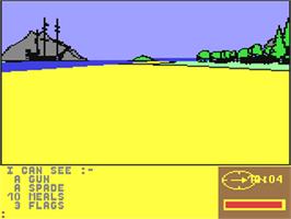 In game image of Treasure Island on the Commodore 64.