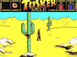 In game image of Tusker on the Commodore 64.