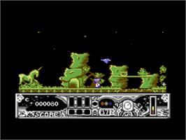 In game image of TwinWorld: Land of Vision on the Commodore 64.