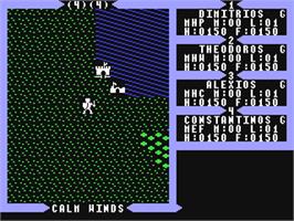 In game image of Ultima III: Exodus on the Commodore 64.