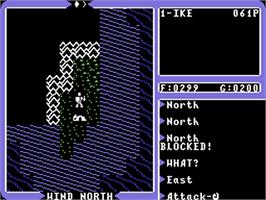 In game image of Ultima IV: Quest of the Avatar on the Commodore 64.