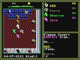 In game image of Ultima VI: The False Prophet on the Commodore 64.