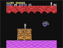 In game image of Underwurlde on the Commodore 64.