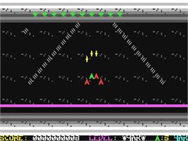 In game image of Voidrunner on the Commodore 64.