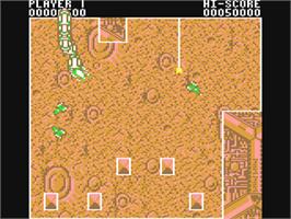 In game image of Volfied on the Commodore 64.