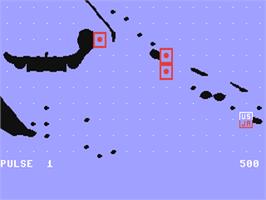 In game image of War in the South Pacific on the Commodore 64.