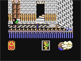 In game image of Werewolves of London on the Commodore 64.