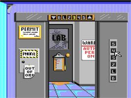 In game image of Where in Time is Carmen Sandiego? on the Commodore 64.