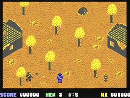 In game image of Who Dares Wins II on the Commodore 64.