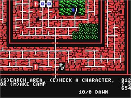 In game image of Wizard's Crown on the Commodore 64.