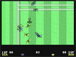 In game image of World Championship Soccer on the Commodore 64.