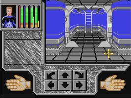 In game image of Xenomorph on the Commodore 64.