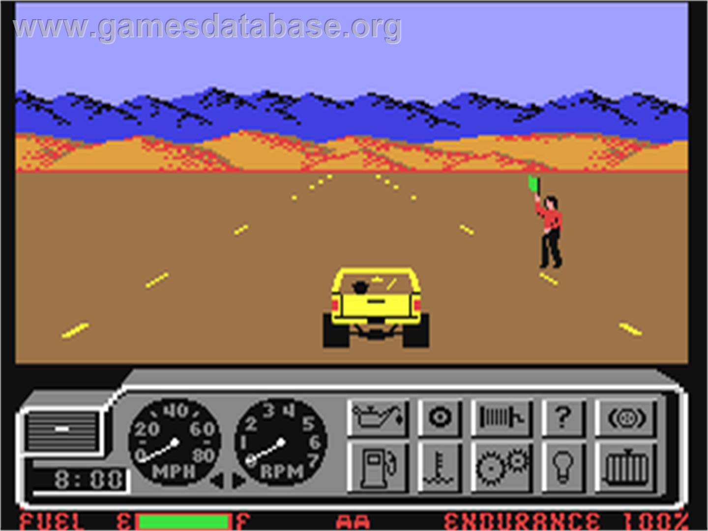 4x4 Off-Road Racing - Commodore 64 - Artwork - In Game