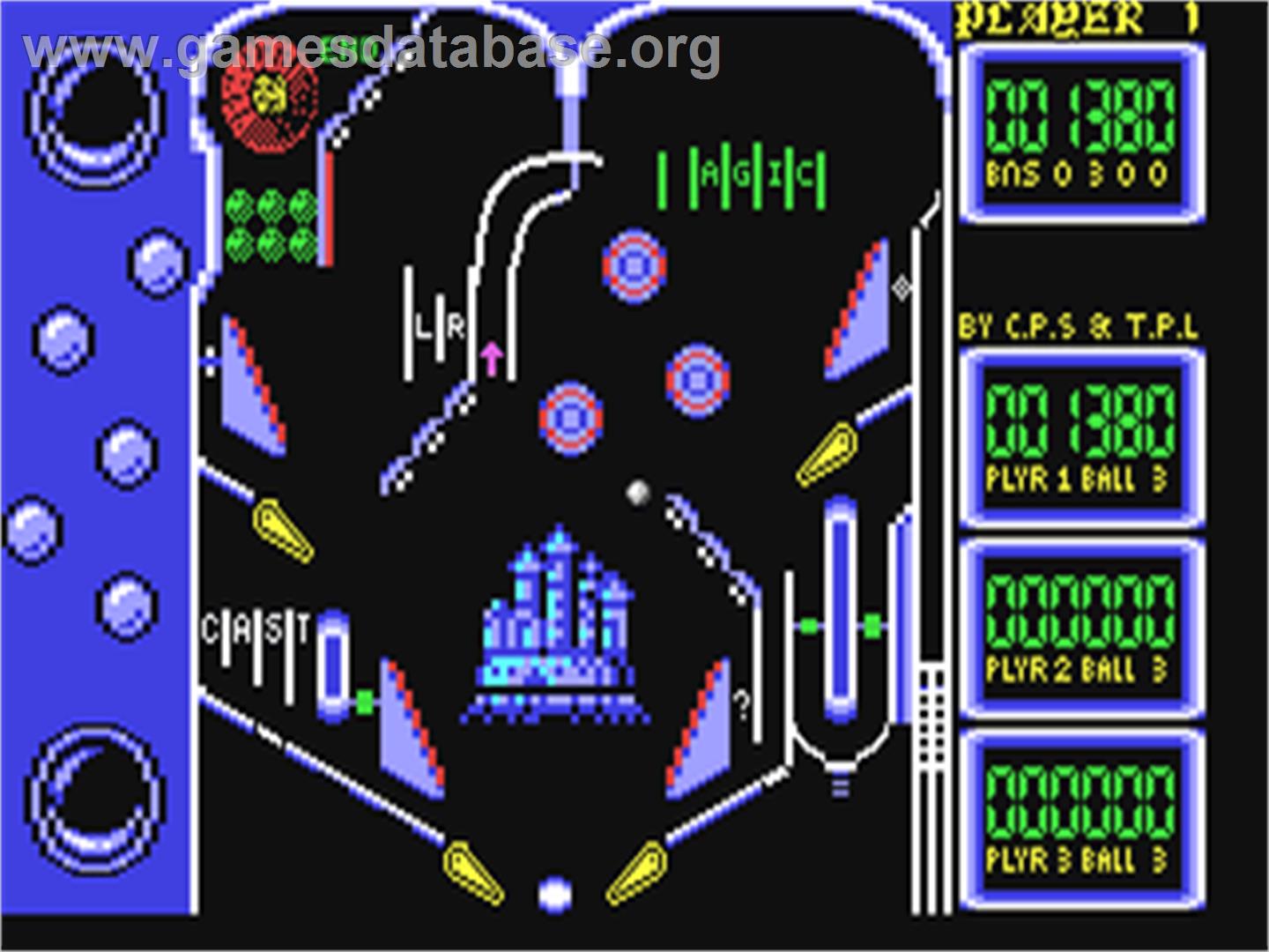 Advanced Pinball Simulator - Commodore 64 - Artwork - In Game